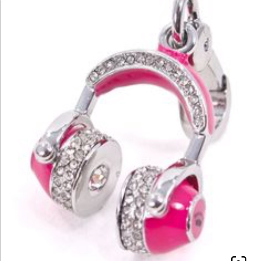 Juicy Couture Pink Pave Headphones charm - Picture 1 of 9
